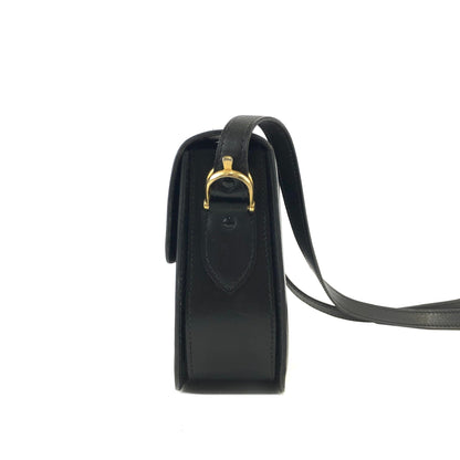 CELINE Horse carriage Crossbody Shoulderbag Black Vintage Old CELINE 3ne2y3