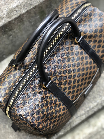 CELINE Macadam Blason Boston bag Handbag Black Vintage Old Celine 5b7pw2