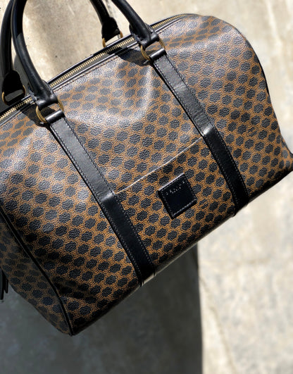 CELINE Macadam Blason Boston bag Handbag Black Vintage Old Celine 5b7pw2