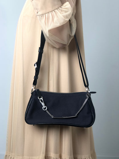 Christian Dior Logo Stone Shoulder bag Black Vintage 3ta7w7