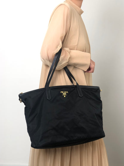 PRADA Logo Totebag Black Vintage dvcviv