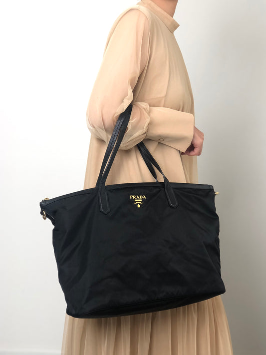 PRADA Logo Totebag Black Vintage dvcviv