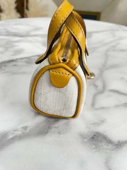 GUCCI GG Monogram Bostonbag-Shaped Key Charm Beige Old gucci Vintage wsgpin