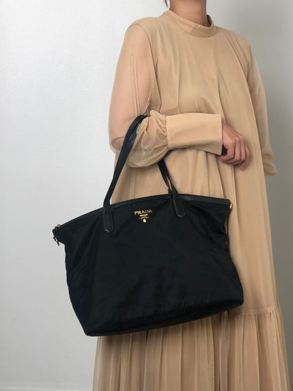 PRADA Logo Totebag Black Vintage dvcviv