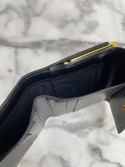 CELINE Macadam Blason Clasp Bifold wallet Brown Vintage Old Celine e72fbj