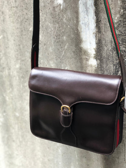 GUCCI Sherry line Crossbody Shoulder bag Brown Old Gucci vintage nfbfaz