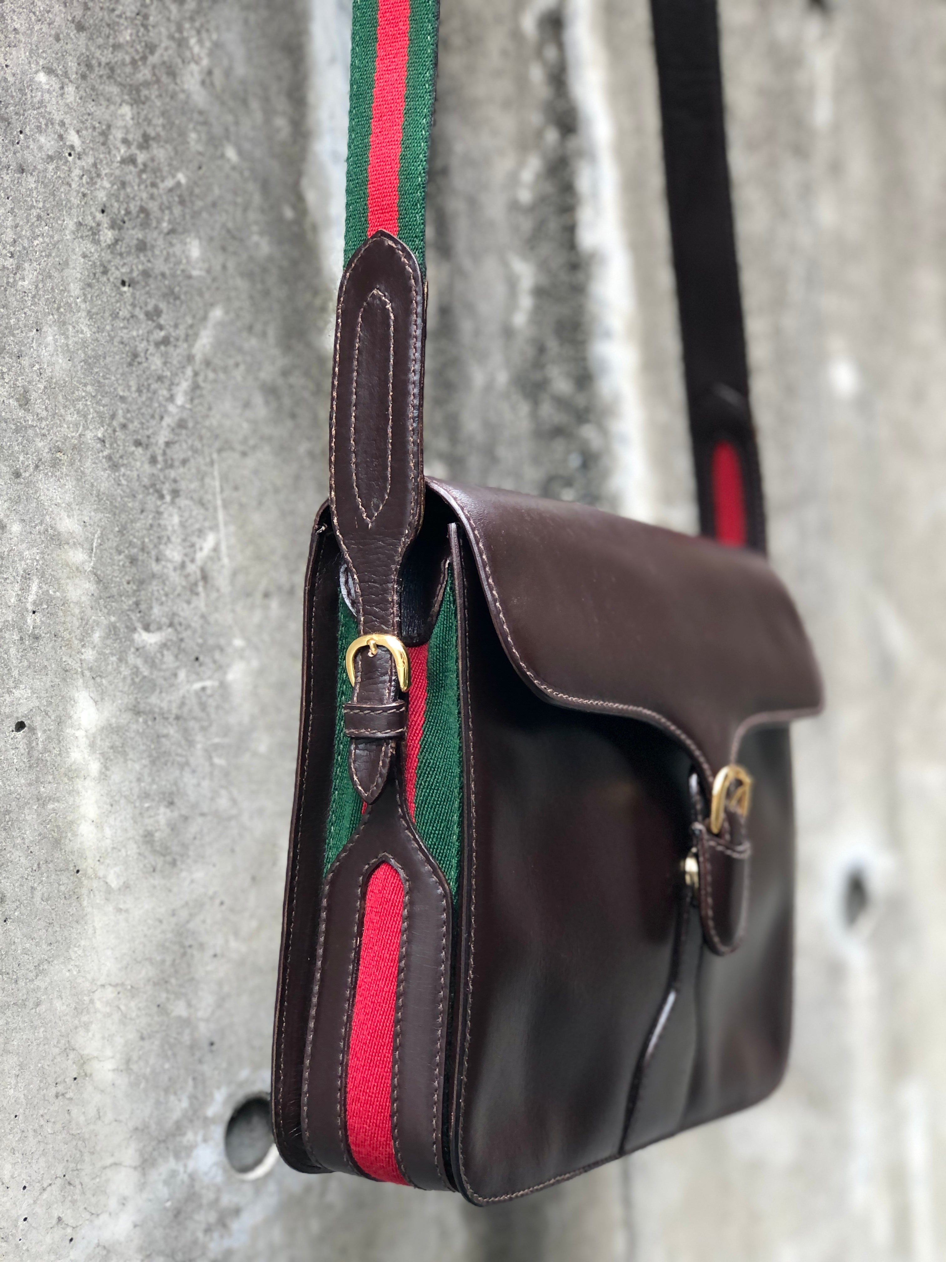 Gucci vintage sherry line shoulder online bag