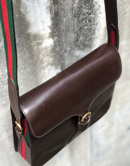 GUCCI Sherry line Crossbody Shoulder bag Brown Old Gucci vintage nfbfaz