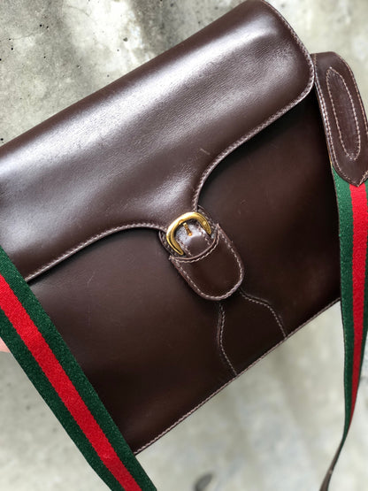 GUCCI Sherry line Crossbody Shoulder bag Brown Old Gucci vintage nfbfaz