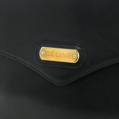 CELINE Logo Crossbody Shoulder bag Black Vintage Old CELINE 6bsn2s