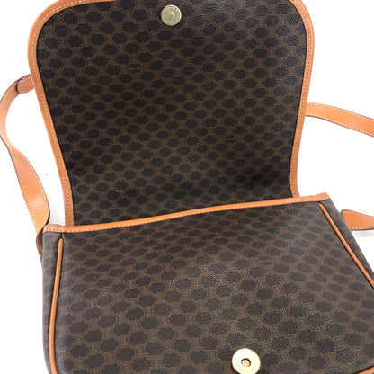 CELINE Macadam Front Buckle Flap Shoulder bag Brown Vintage Old CELINE kg6sjx