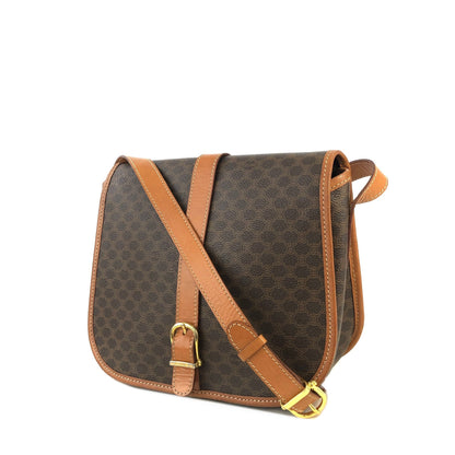 CELINE Macadam Front Buckle Flap Shoulder bag Brown Vintage Old CELINE kg6sjx