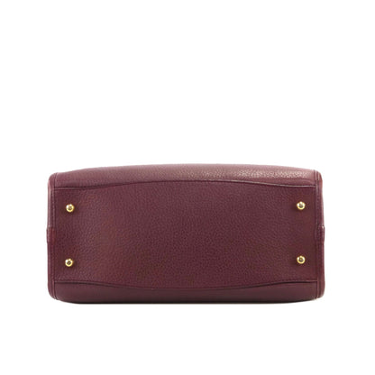 LOEWE Alamo Anagram Turn lock Handbag Shoulderbag Bordeaux Vintage Old t6dyzv