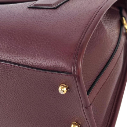 LOEWE Alamo Anagram Turn lock Handbag Shoulderbag Bordeaux Vintage Old t6dyzv