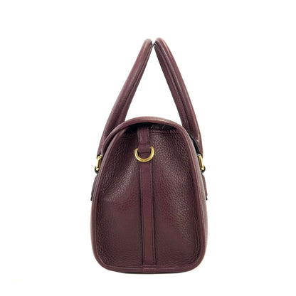 LOEWE Alamo Anagram Turn lock Handbag Shoulderbag Bordeaux Vintage Old t6dyzv