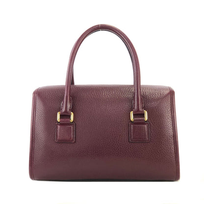 LOEWE Alamo Anagram Turn lock Handbag Shoulderbag Bordeaux Vintage Old t6dyzv