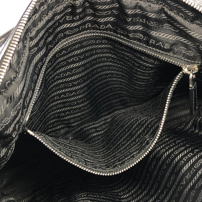 PRADA Triangle logo Nylon Two-way Tote bag Shoulder bag Black Vintage utm6ke