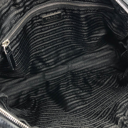 PRADA Triangle logo Nylon Two-way Tote bag Shoulder bag Black Vintage utm6ke