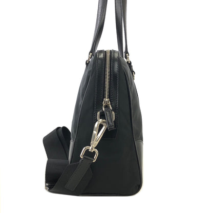 PRADA Triangle logo Nylon Two-way Tote bag Shoulder bag Black Vintage utm6ke