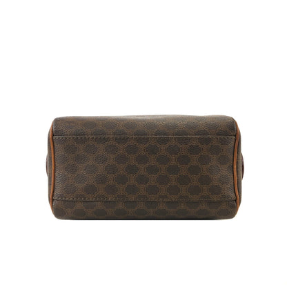 CELINE Macadam Two-way Shoulder bag Mini Boston bag Handbag Brown Vintage Old CELINE r46cdc