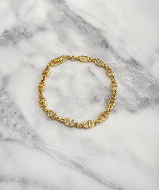 Christian Dior  CDmotif  bracelet gold vintage old gdfewj