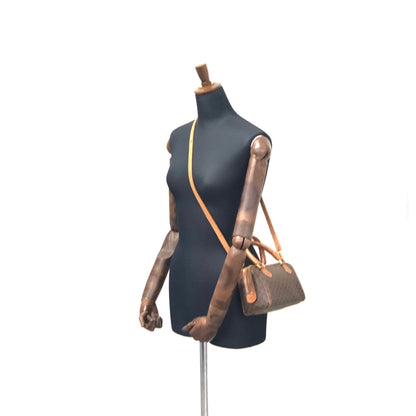 CELINE Macadam Two-way Shoulder bag Mini Boston bag Handbag Brown Vintage Old CELINE r46cdc