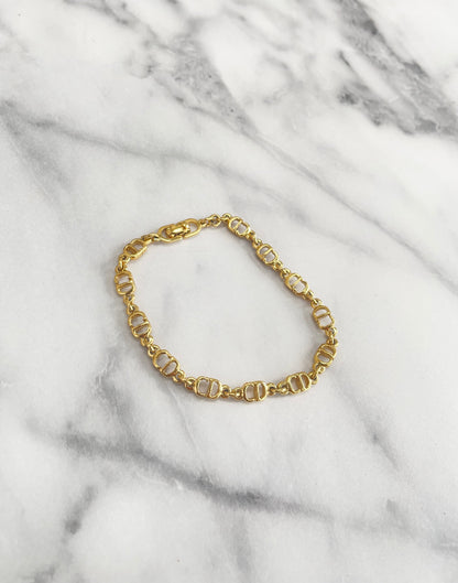 Christian Dior CDmotif 手環 金 復古 舊 gdfewj
