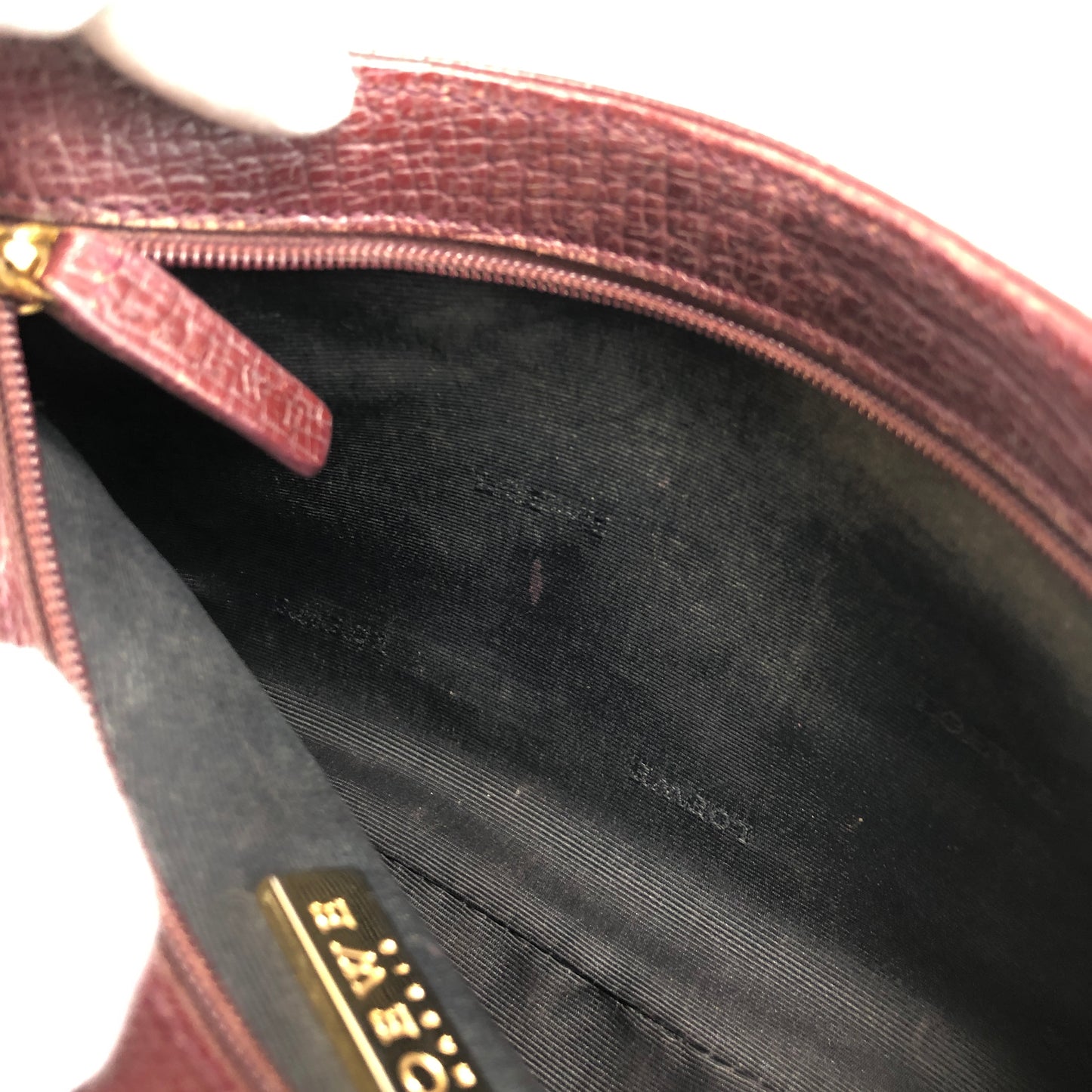 LOEWE Logo Embossed Small Handbag Bordeaux Vintage d75auv