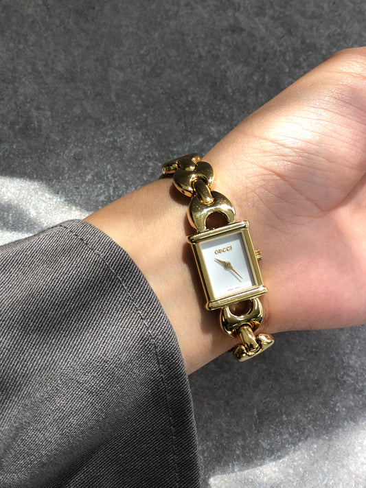 GUCCI Quartz Watch Gold 1800L Vintage wu52cy