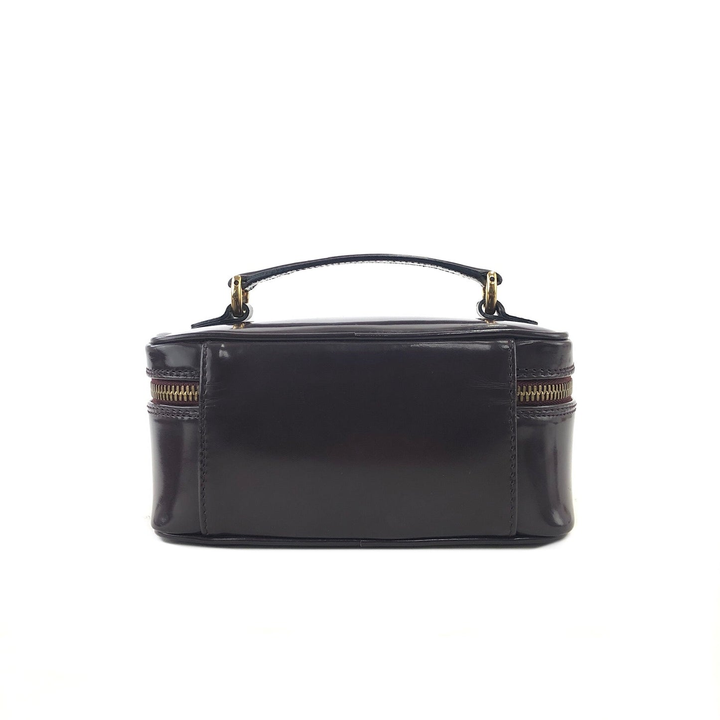 GUCCI Bamboo Patent Leather Mini Vanity bag Handbag Black Vintage Old GUCCI umgaas