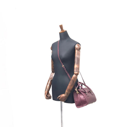 LOEWE Alamo Anagram Turn lock Handbag Shoulderbag Bordeaux Vintage Old t6dyzv