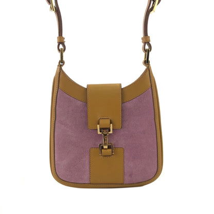 GUCCI Jackie Suede Small Shoulder bag Purple Vintage Old Gucci znz28r