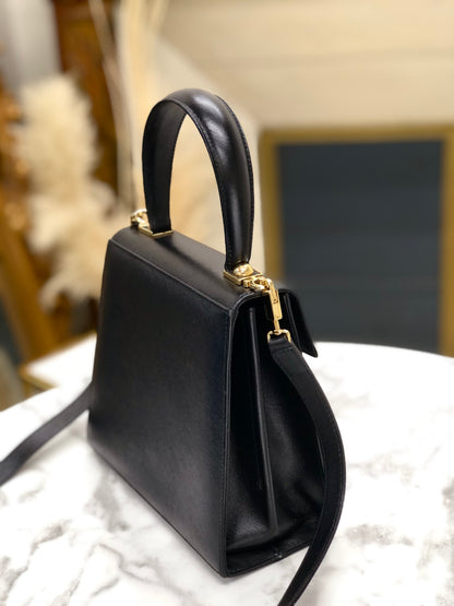 Salvatore Ferragamo Gancini 斜背包 手提包 肩背包 黑色 復古 舊款 g2kftp