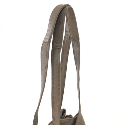 Christian Dior Cannage D Charm Leather Shoulder bag Greige Vintage Old kwaass