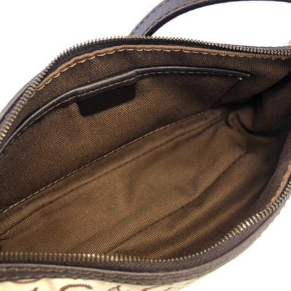 CELINE C Macadam Fabric Handbag Hobobag White Old Celine Vintage bdmdme