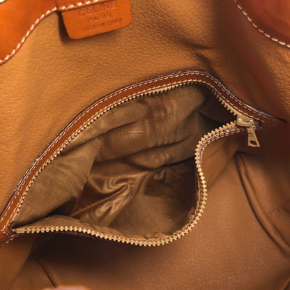 CELINE Macadam Blason Drawstring Bucket Shoulder bag Brown Vintage Old CELINE yxgawn