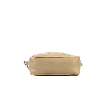 LOEWE Anagram Chain Mini bag Pouch Metallic Beige Vintage Old e8gsyh