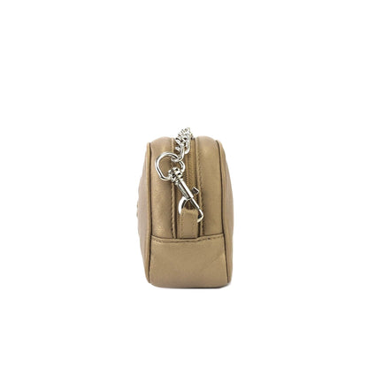 LOEWE Anagram Chain Mini bag Pouch Metallic Beige Vintage Old e8gsyh