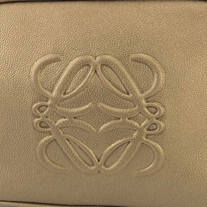 LOEWE Anagram Chain Mini bag Pouch Metallic Beige Vintage Old e8gsyh