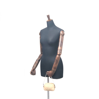 LOEWE Anagram Chain Mini bag Pouch Metallic Beige Vintage Old e8gsyh