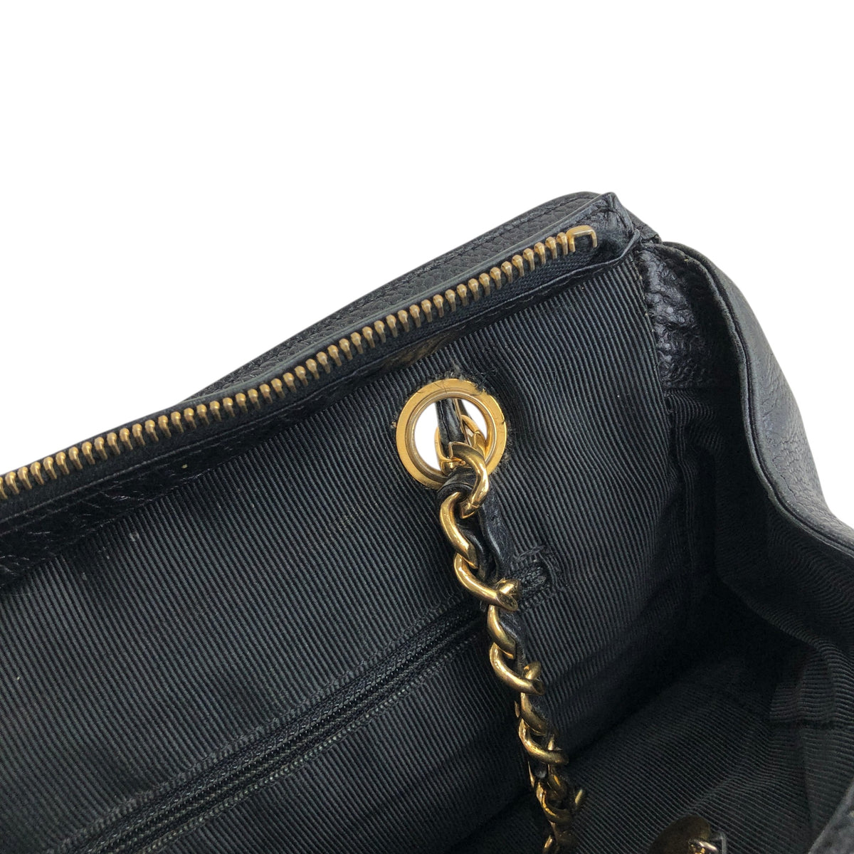 CHANEL Coco Mark Chain Shoulder bag Black Vintage gph8sd