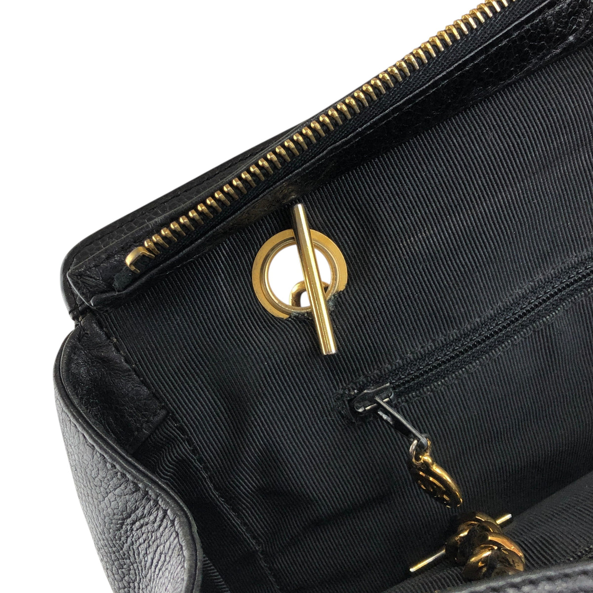 CHANEL Coco Mark Chain Shoulder bag Black Vintage gph8sd