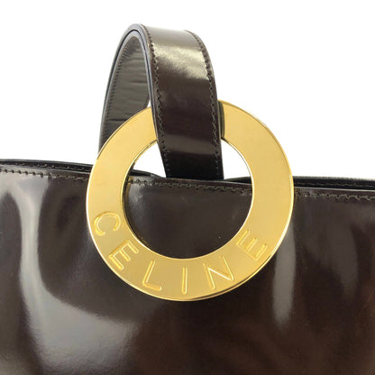 CELINE 圓形標誌 單手柄 水桶包 托特包 棕色 復古 舊款 7huww6