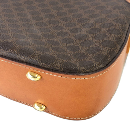 CELINE Macadam Gancini Shoulderbag Brown Vintage Old celine bbyfhi
