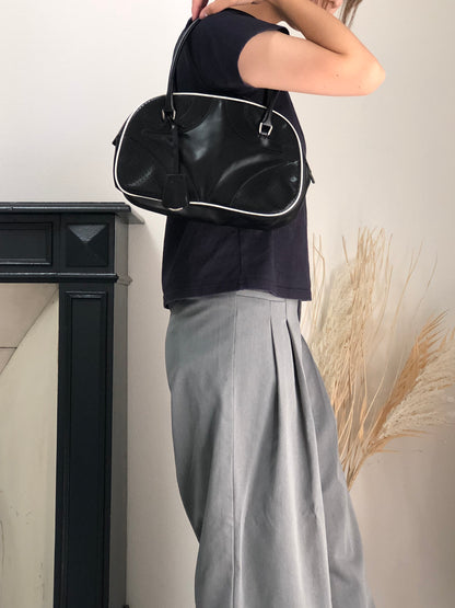 PRADA 掛鎖小號波士頓包 手提包 黑色 復古 vcg8wk