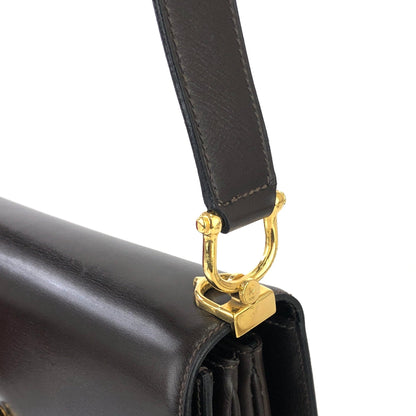 CELINE Horse carriage Crossbody Shoulderbag Brown Vintage Old CELINE apx2ne