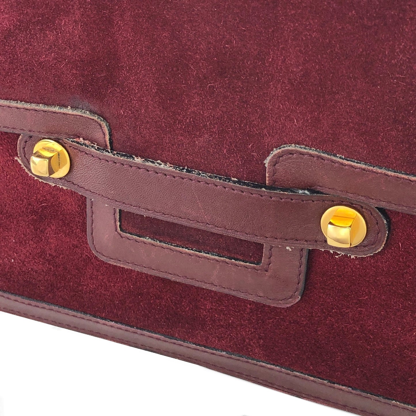 Cartier Must Line Suede Shoulder bag Bordeaux Vintage Old cyi7gh