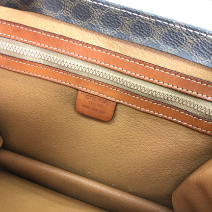 CELINE Macadam Top handle Square Handbag Brown Vintage Old Celine mhr4g4