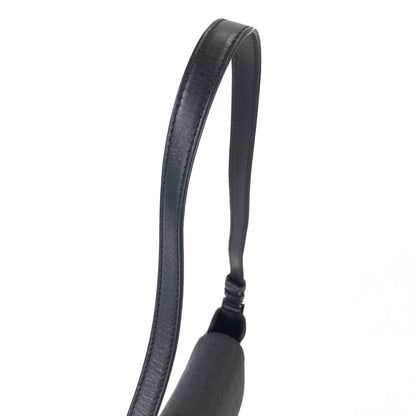 CELINE C Macadam Front buckle Jacquard Shoulder bag Black Vintage Old CELINE t6b3be
