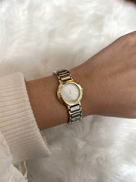 Yves Saint Laurent YSL Logo Quartz Watch Gold 2200-229789 Y